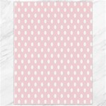 Polka Dots - White on Pale Pink Canvas 36  x 48 