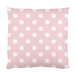 Polka Dots - White on Pale Pink Standard Cushion Case (One Side)
