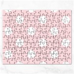 Polka Dots - White on Pale Pink Jigsaw Puzzle (Rectangular)