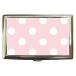 Polka Dots - White on Pale Pink Cigarette Money Case
