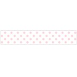 Polka Dots - Pale Pink on White Flano Scarf (Large)
