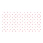 Polka Dots - Pale Pink on White Satin Shawl