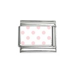 Polka Dots - Pale Pink on White Italian Charm (9mm)