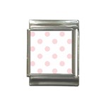 Polka Dots - Pale Pink on White Italian Charm (13mm)