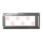 Polka Dots - Pale Pink on White Superlink Italian Charm (9mm)
