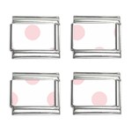 Polka Dots - Pale Pink on White 9mm Italian Charm (4 pack)