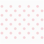 Polka Dots - Pale Pink on White Collage 8  x 10 
