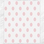 Polka Dots - Pale Pink on White Canvas 8  x 10 