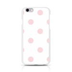 Polka Dots - Pale Pink on White Apple iPhone 6/6S Silicone Case (Transparent)