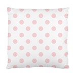 Polka Dots - Pale Pink on White Standard Cushion Case (One Side)