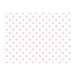 Polka Dots - Pale Pink on White Double Sided Flano Blanket (Mini)