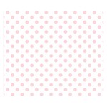 Polka Dots - Pale Pink on White Double Sided Flano Blanket (Small)