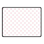 Polka Dots - Pale Pink on White Fleece Blanket (Small) (One Side)