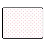 Polka Dots - Pale Pink on White Double Sided Fleece Blanket (Small) (Two Sides)