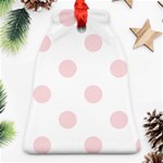 Polka Dots - Pale Pink on White Ornament (Bell)
