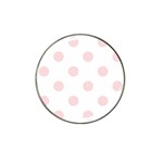 Polka Dots - Pale Pink on White Hat Clip Ball Marker