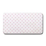 Polka Dots - Pale Pink on White Medium Bar Mat