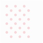 Polka Dots - Pale Pink on White Small Garden Flag (Two Sides)