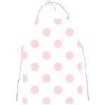 Polka Dots - Pale Pink on White Full Print Apron