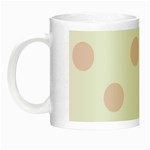 Polka Dots - Pale Pink on White Night Luminous Mug