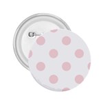 Polka Dots - Pale Pink on White 2.25  Button