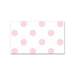 Polka Dots - Pale Pink on White Sticker (Rectangular)