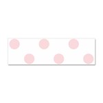 Polka Dots - Pale Pink on White Sticker Bumper (100 pack)