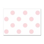 Polka Dots - Pale Pink on White Sticker A4 (10 pack)