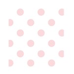 Polka Dots - Pale Pink on White Greeting Card 4.5  x 6 
