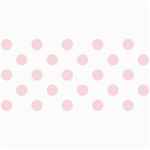 Polka Dots - Pale Pink on White 4  x 8  Photo Cards