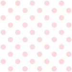 Polka Dots - Pale Pink on White ScrapBook Page 12  x 12 