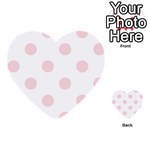 Polka Dots - Pale Pink on White Multi-purpose Cards (Heart)