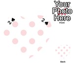 Polka Dots - Pale Pink on White Playing Cards 54 (Heart)