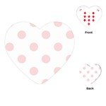 Polka Dots - Pale Pink on White Playing Cards (Heart)
