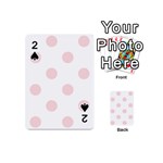 Polka Dots - Pale Pink on White Playing Cards 54 (Mini)