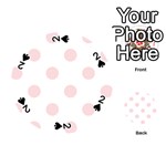 Polka Dots - Pale Pink on White Playing Cards 54 (Round)