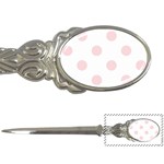 Polka Dots - Pale Pink on White Letter Opener