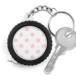 Polka Dots - Pale Pink on White Measuring Tape