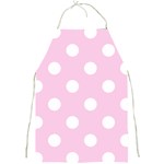 Polka Dots - White on Classic Rose Pink Full Print Apron