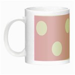 Polka Dots - White on Classic Rose Pink Night Luminous Mug