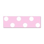 Polka Dots - White on Classic Rose Pink Sticker (Bumper)