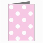 Polka Dots - White on Classic Rose Pink Greeting Card