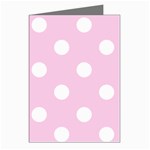 Polka Dots - White on Classic Rose Pink Greeting Cards (Pkg of 8)