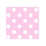 Polka Dots - White on Classic Rose Pink Greeting Card 5  x 7 