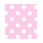 Polka Dots - White on Classic Rose Pink Greeting Card 4.5  x 6 