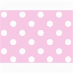 Polka Dots - White on Classic Rose Pink 5  x 7  Photo Cards