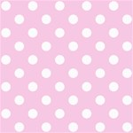 Polka Dots - White on Classic Rose Pink ScrapBook Page 8  x 8 