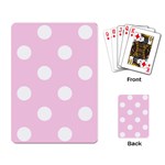 Polka Dots - White on Classic Rose Pink Playing Cards Single Design
