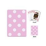 Polka Dots - White on Classic Rose Pink Playing Cards (Mini)