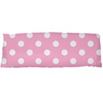 Polka Dots - White on Cotton Candy Pink Body Pillow Case Dakimakura (Two Sides)